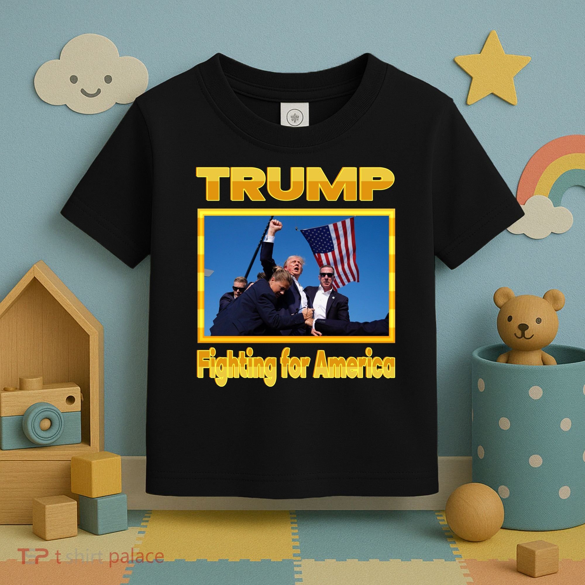 Donald Trump Fighting For America Toddler T-Shirt
