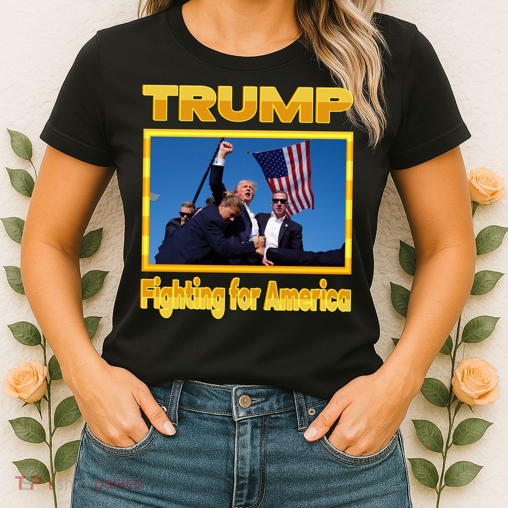 Donald Trump Fighting For America Women's T-Shirt