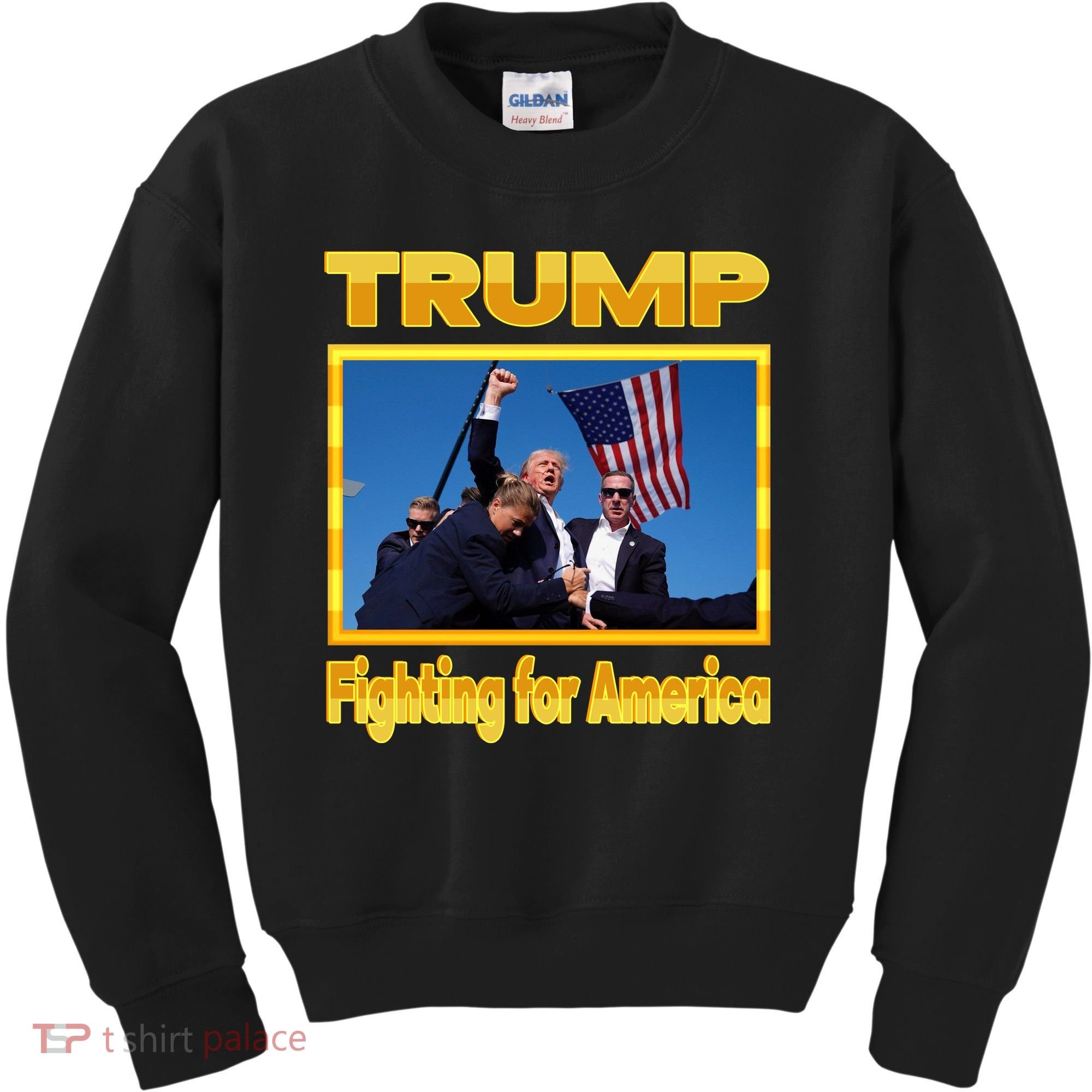 Donald Trump Fighting For America Kids Sweatshirt