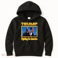 Donald Trump Fighting For America Kids Hoodie thumb 0