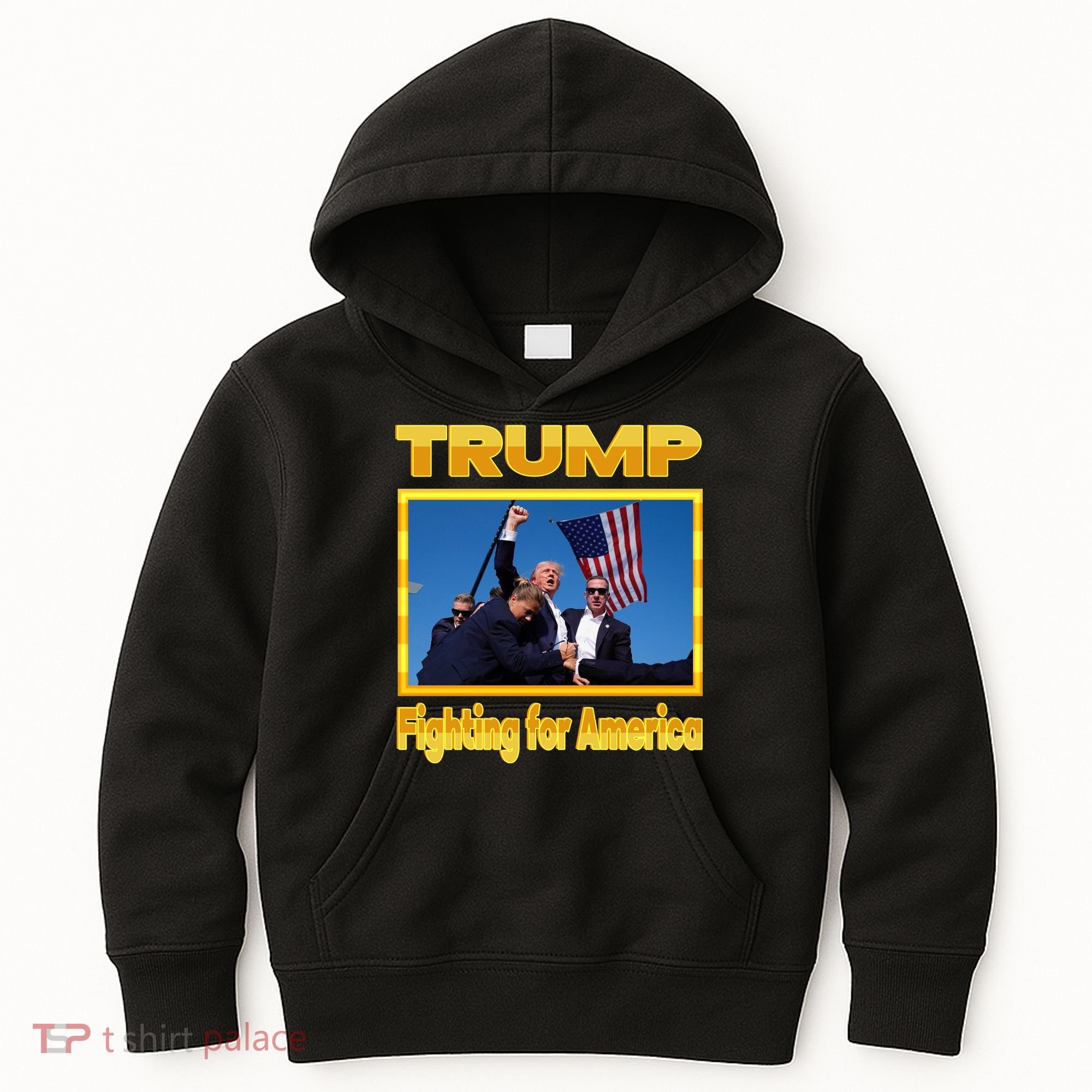 Donald Trump Fighting For America Kids Hoodie