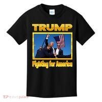 Donald Trump Fighting For America Kids T-Shirt thumb 0