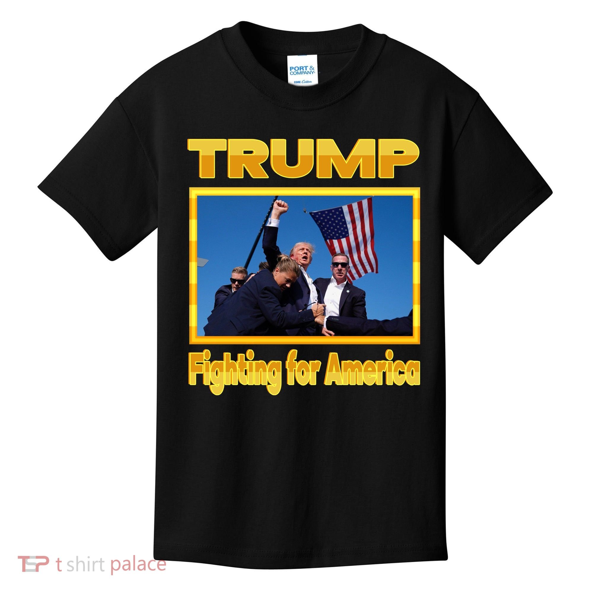 Donald Trump Fighting For America Kids T-Shirt