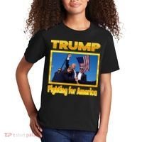 Donald Trump Fighting For America Kids T-Shirt thumb 2