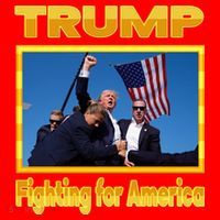 Donald Trump Fighting For America Santa Hat thumb 1