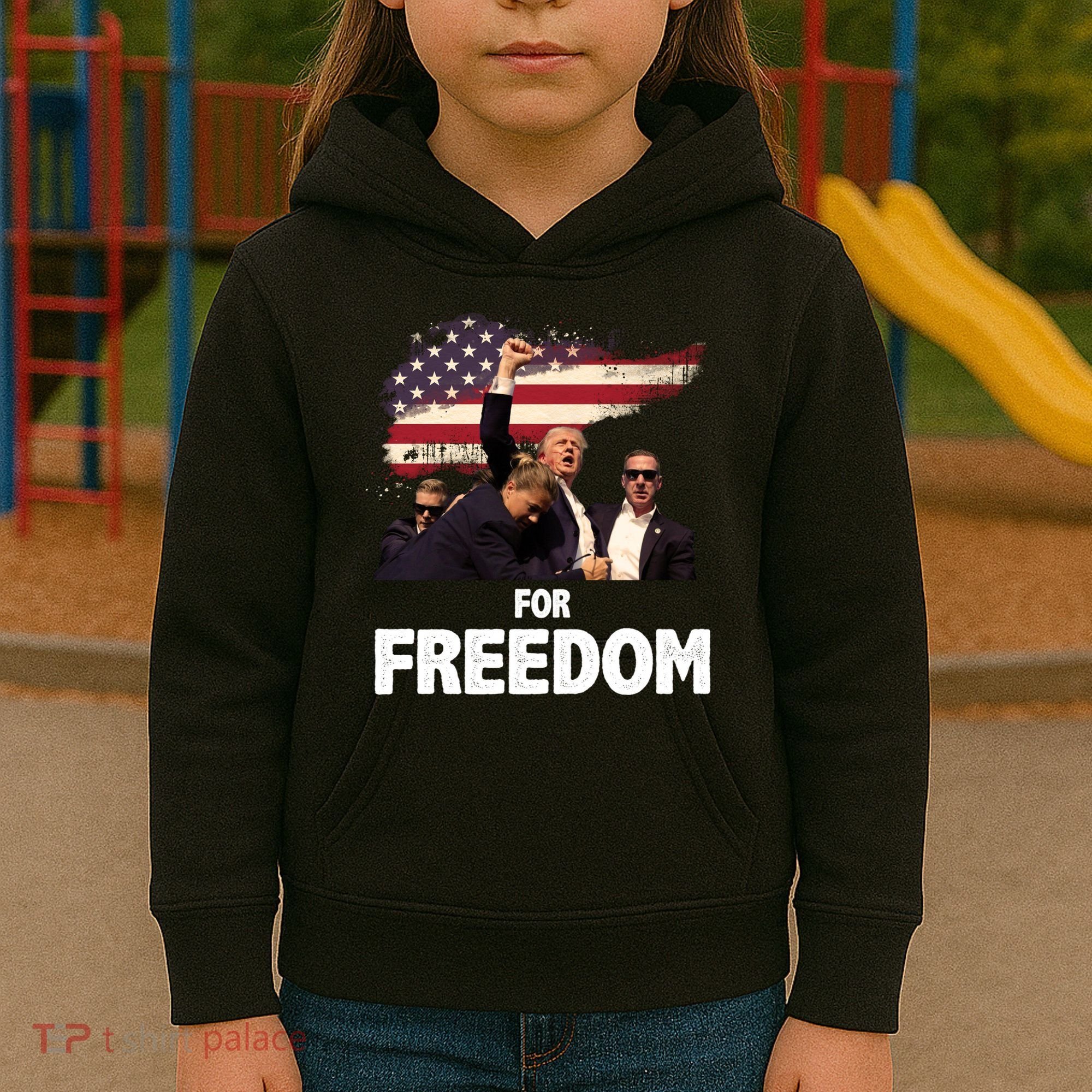 Donald Trump For Freedom Kids Hoodie