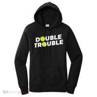 Double Trouble Funny Tennis With Tennis Balls Women's Hoodie thumb 0