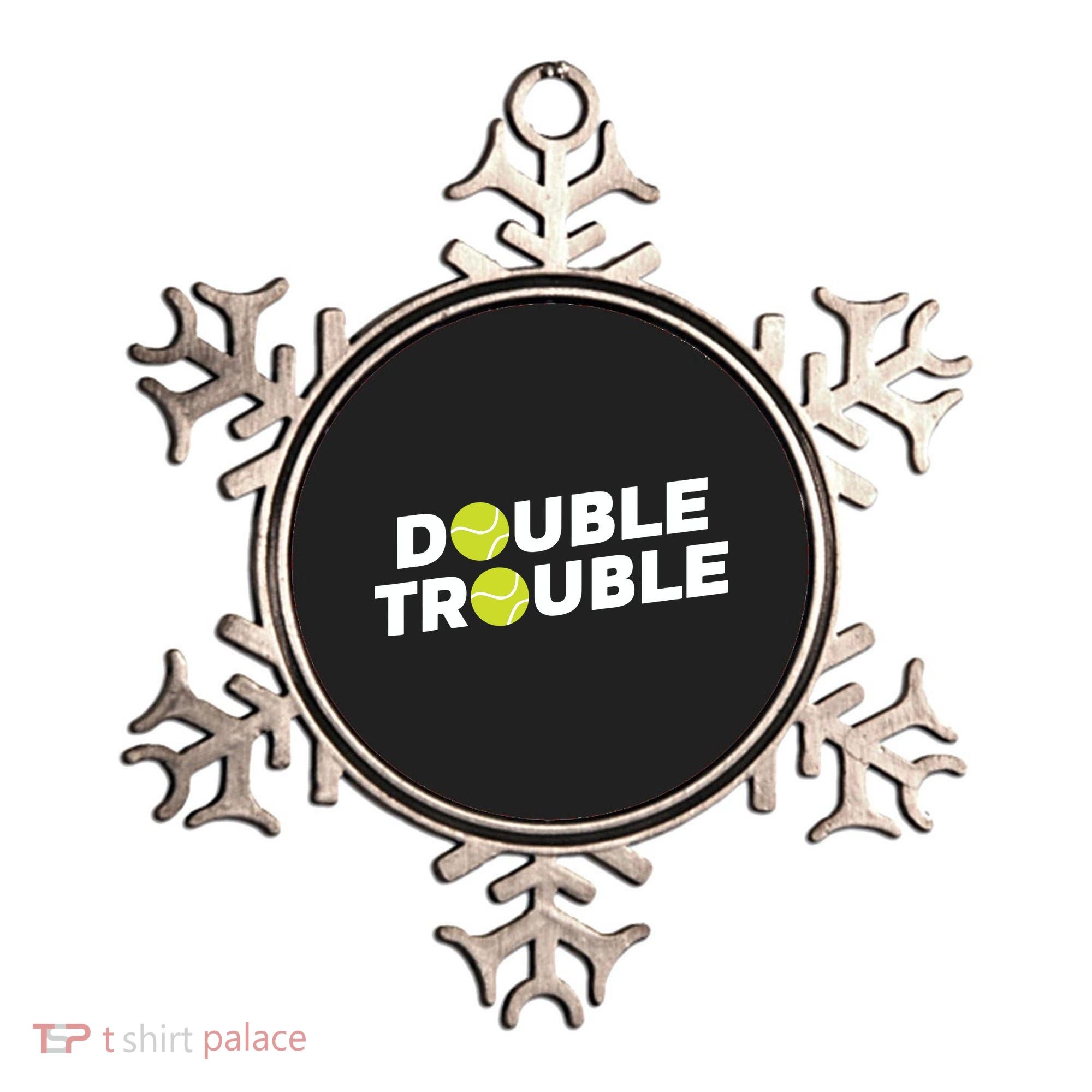Double Trouble Funny Tennis With Tennis Balls Ornament