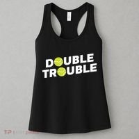 Double Trouble Funny Tennis With Tennis Balls Women's Tank Top thumb 3