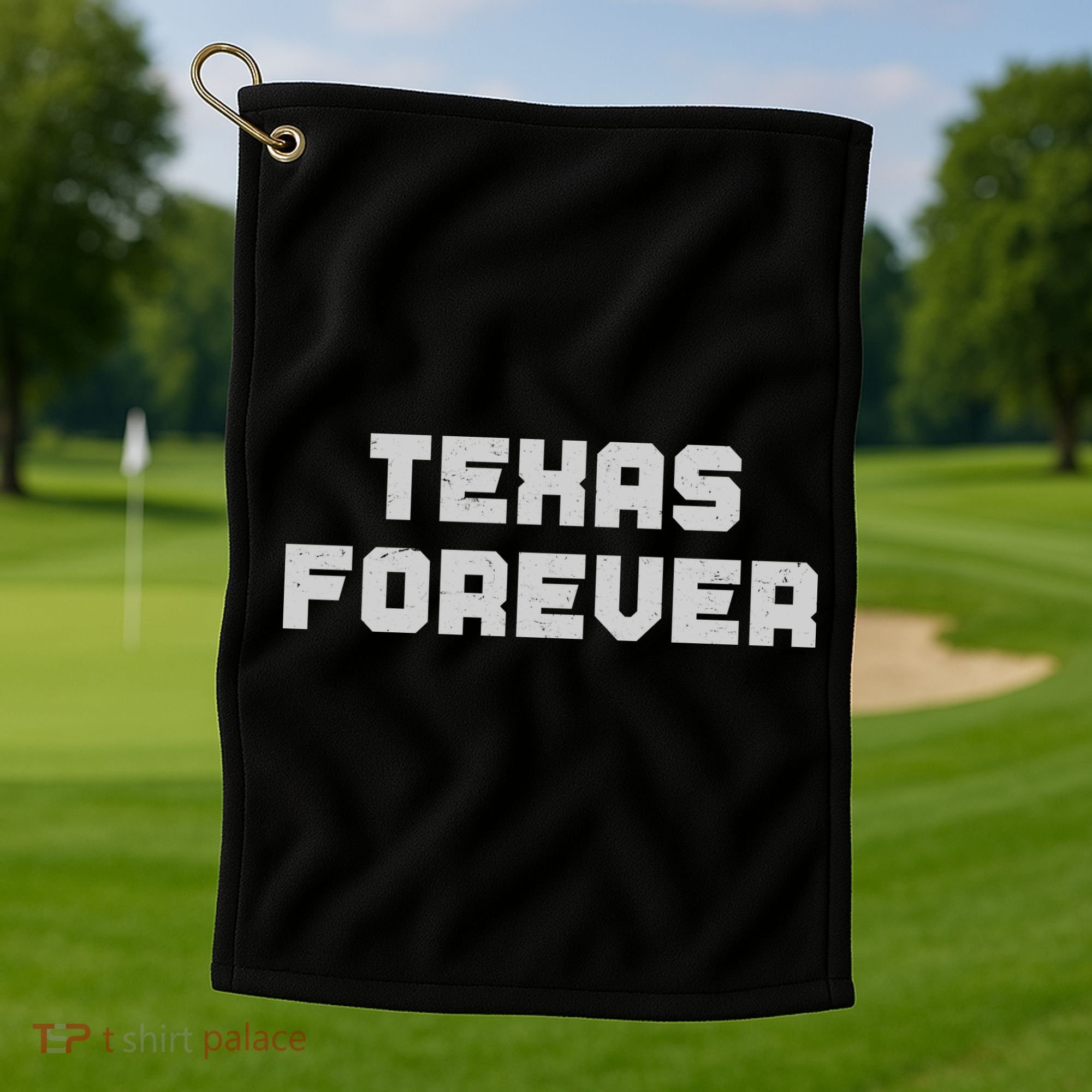 Distressed Texas Forever Golf Towel