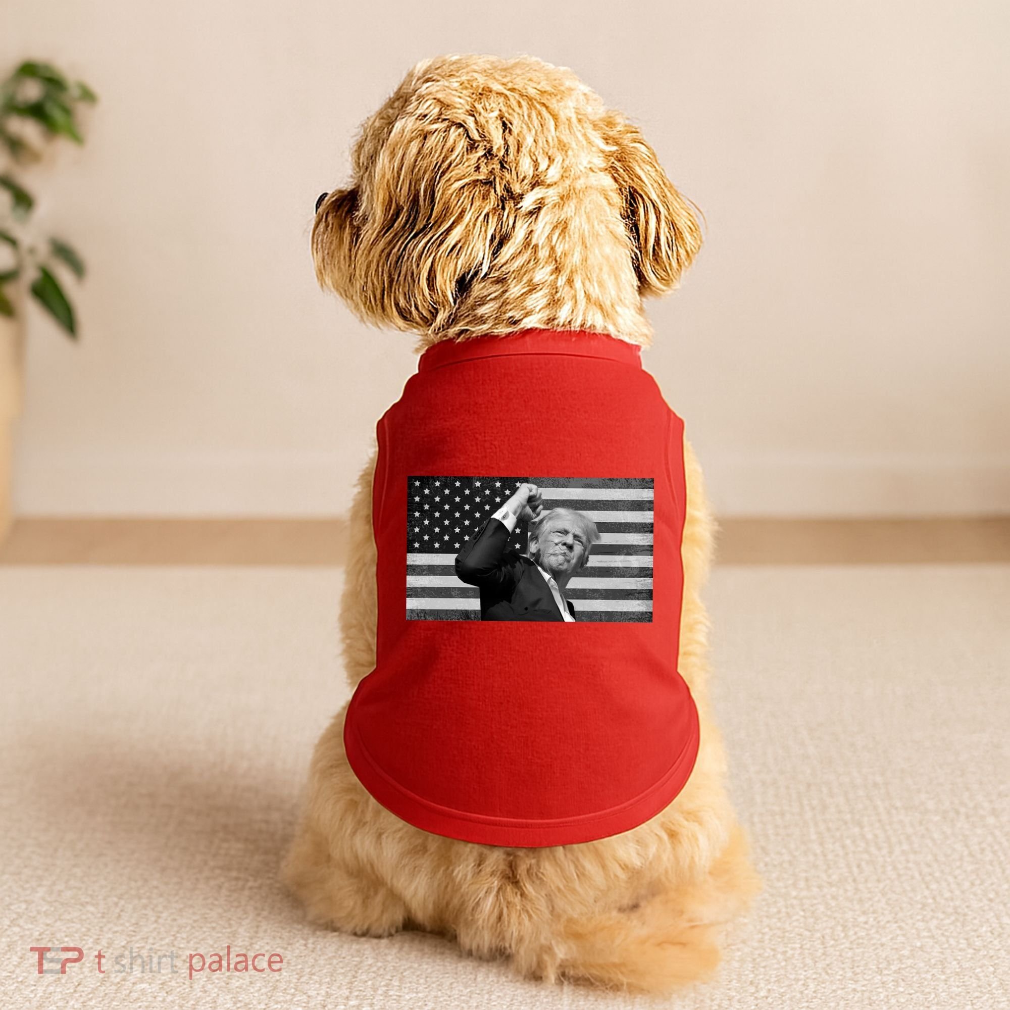Donald Trump Fight Freedom Usa Flag Doggie Tank