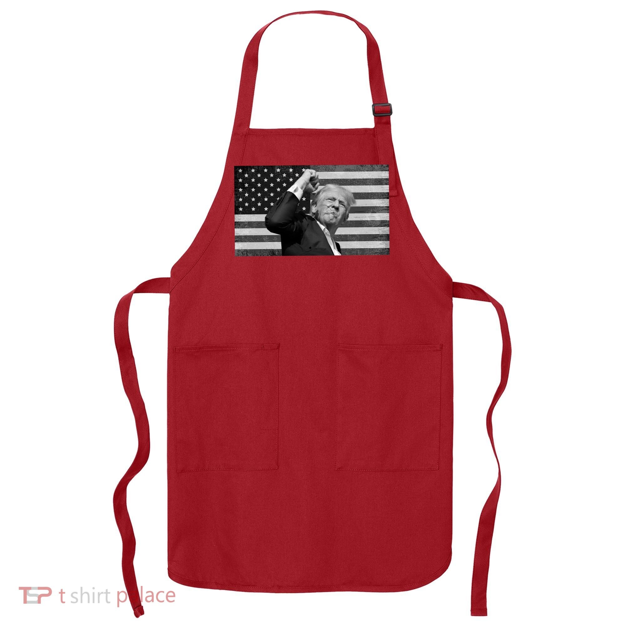 Donald Trump Fight Freedom Usa Flag Apron