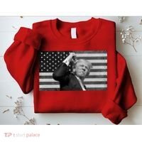 Donald Trump Fight Freedom Usa Flag Sweatshirt thumb 2