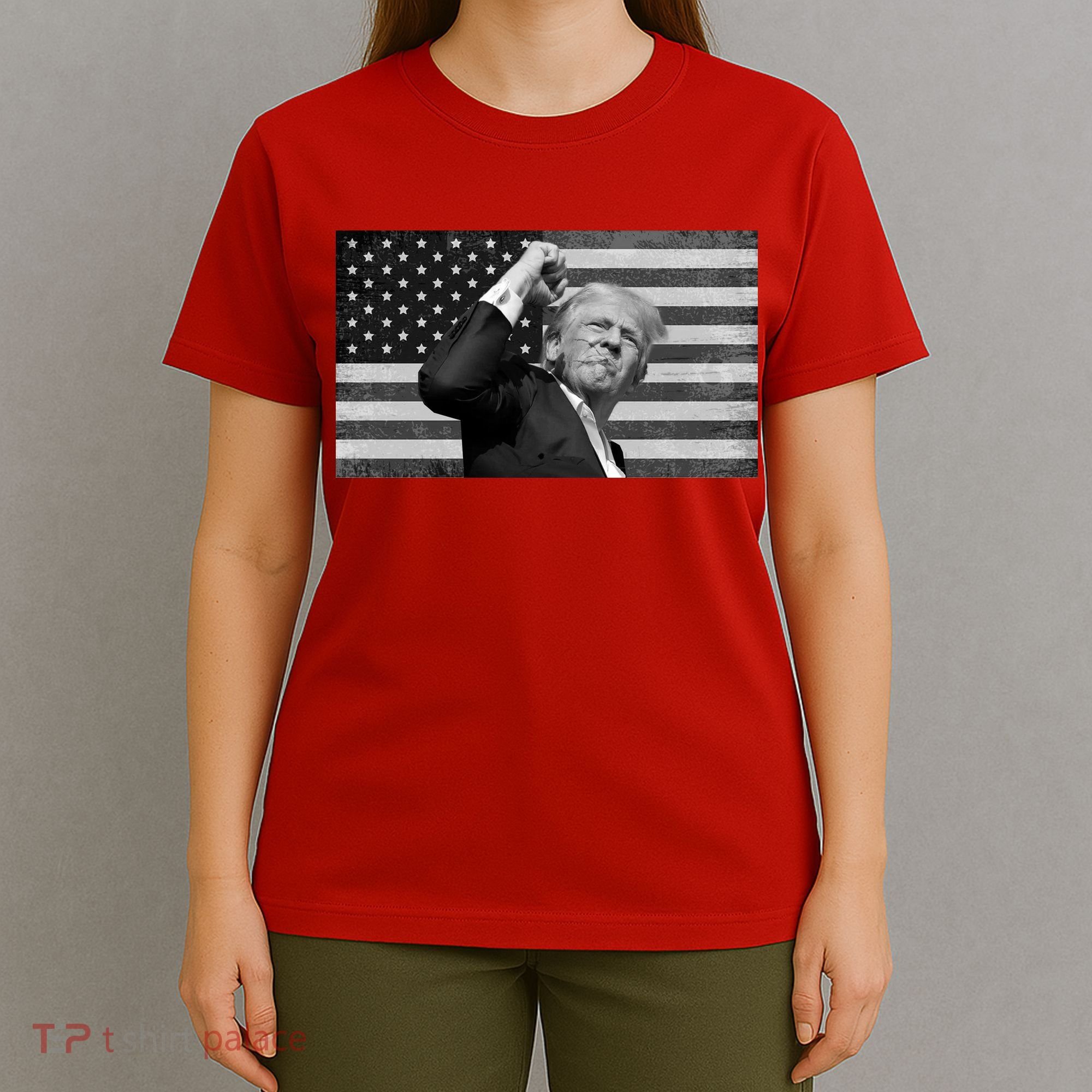 Donald Trump Fight Freedom Usa Flag T-Shirt