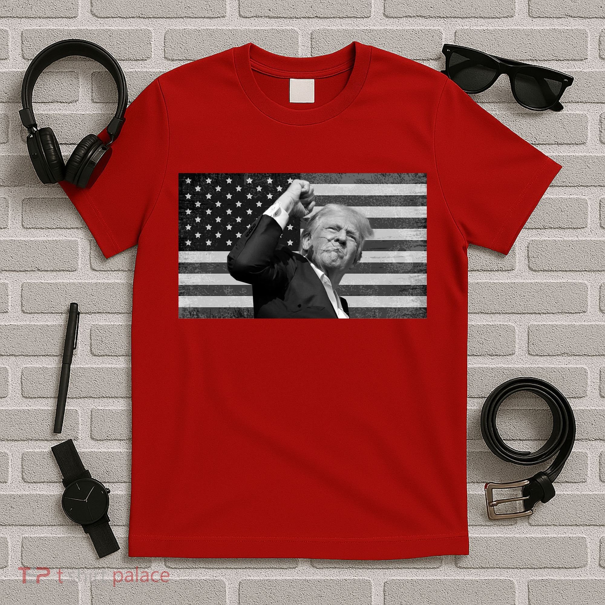 Donald Trump Fight Freedom Usa Flag T-Shirt