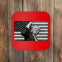 Donald Trump Fight Freedom Usa Flag Coaster thumb 0
