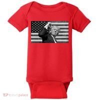 Donald Trump Fight Freedom Usa Flag Baby Bodysuit thumb 0