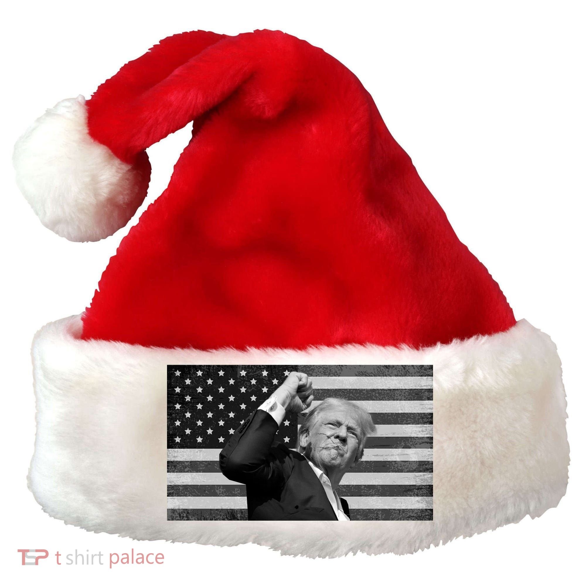 Donald Trump Fight Freedom Usa Flag Santa Hat