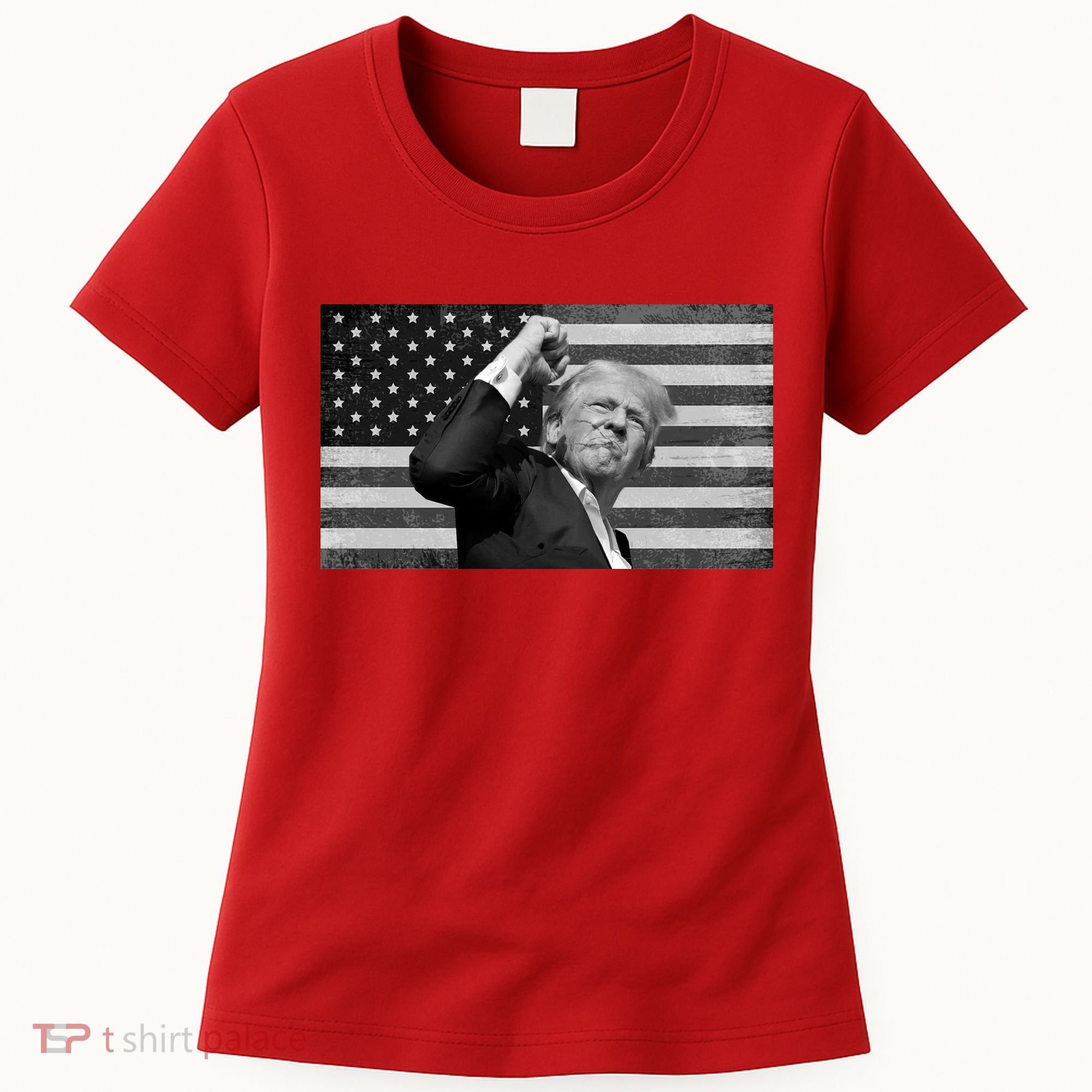 Donald Trump Fight Freedom Usa Flag Women's T-Shirt