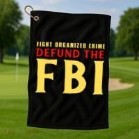 Defund The FBI Conservative Golf Towel thumb 1