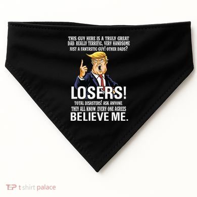 Donald Trump Fathers Day Great Dad USA-Made Doggie Bandana