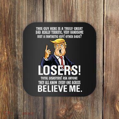 Donald Trump Fathers Day Great Dad Coaster