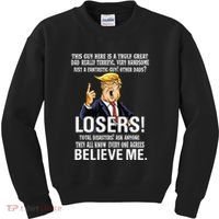 Donald Trump Fathers Day Great Dad Kids Sweatshirt thumb 0
