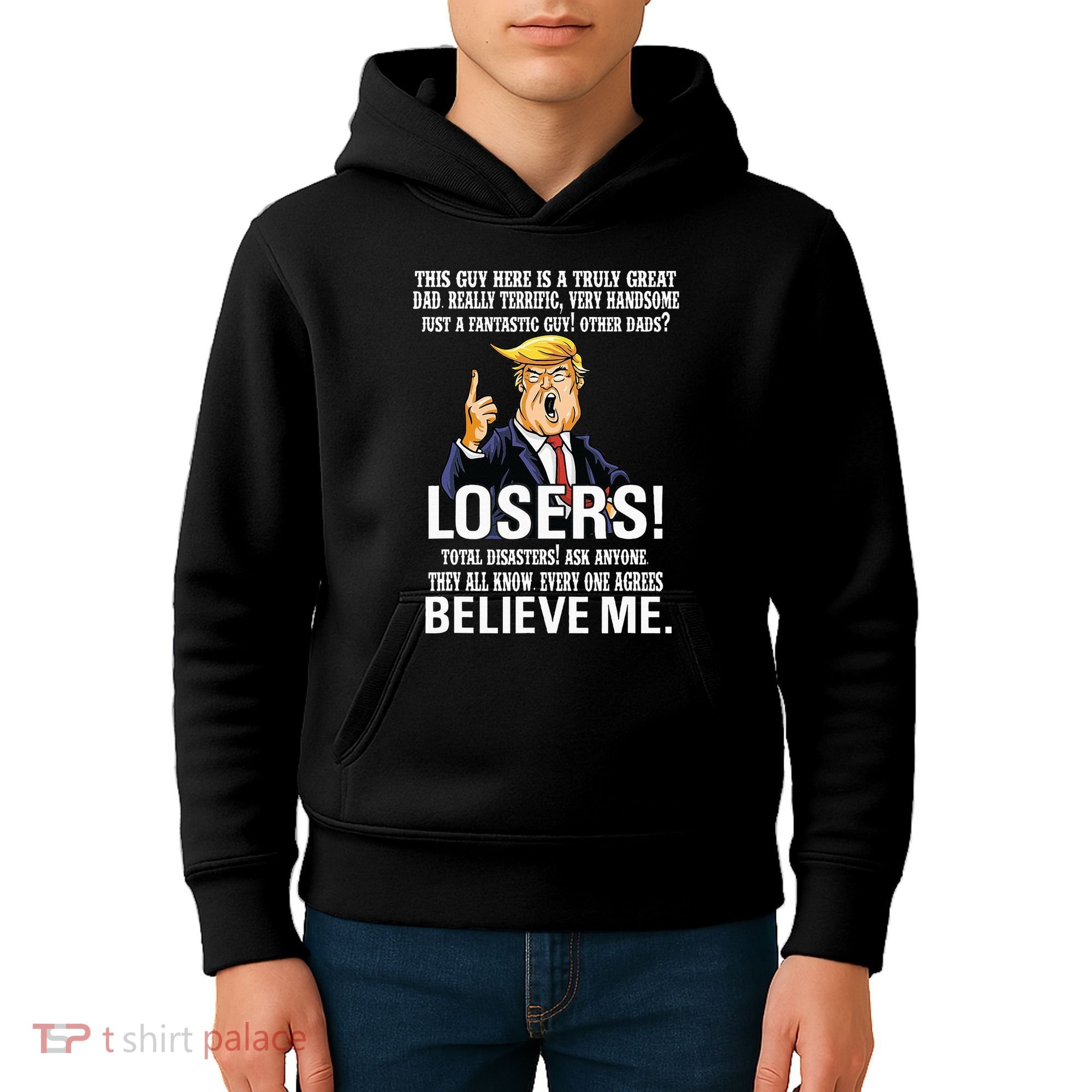 Donald Trump Fathers Day Great Dad Kids Hoodie