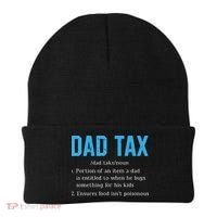 Dad Tax Funny Dad Tax Definition Fathers Day Beanie thumb 0