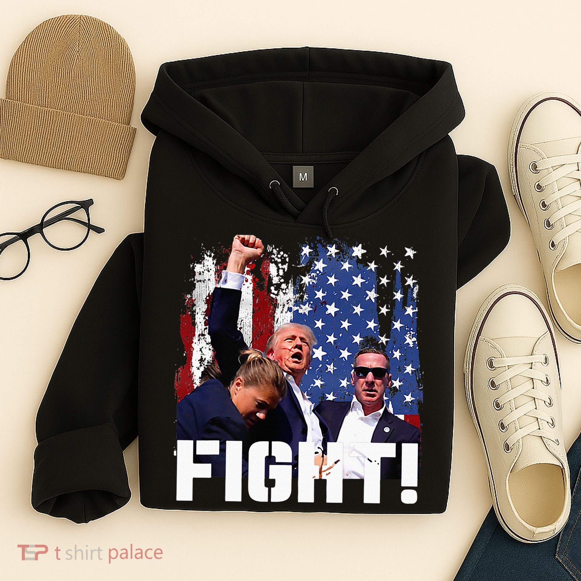 Donald Trump Fist Pump Hoodie
