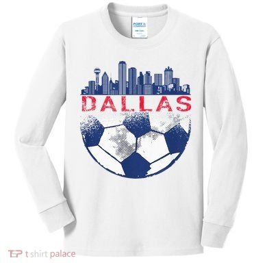 Dallas Texas Fan Fc Kids Long Sleeve Shirt
