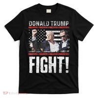 Donald Trump Fist American Flag Trump Fight T-Shirt thumb 0