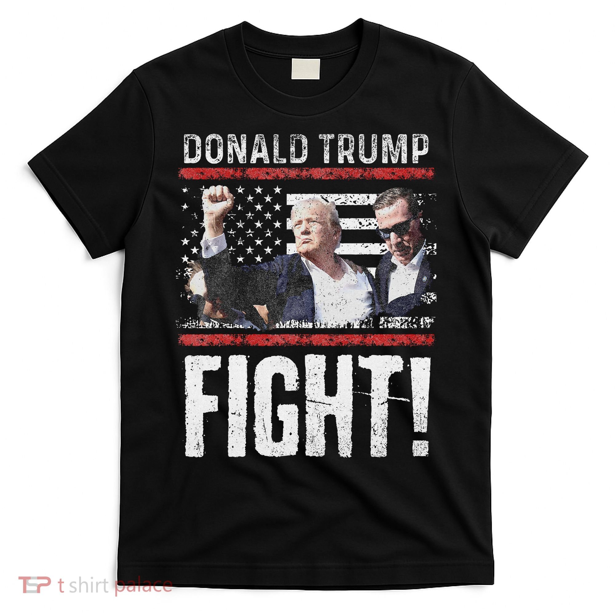 Donald Trump Fist American Flag Trump Fight T-Shirt