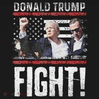 Donald Trump Fist American Flag Trump Fight T-Shirt thumb 7