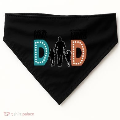 Dad The First Hero FatherS Day Gift USA-Made Doggie Bandana