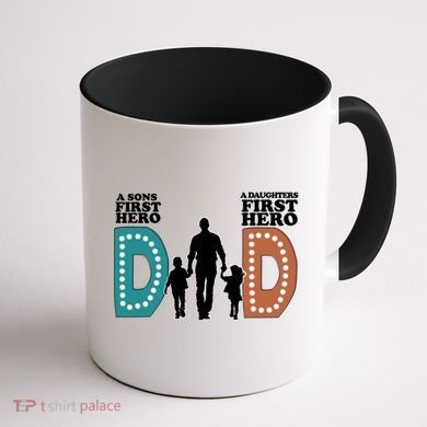 Dad The First Hero FatherS Day Gift Coffee Mug back
