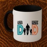 Dad The First Hero FatherS Day Gift Coffee Mug thumb 2