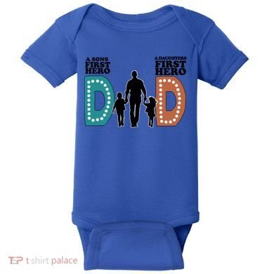 Dad The First Hero FatherS Day Gift Baby Bodysuit