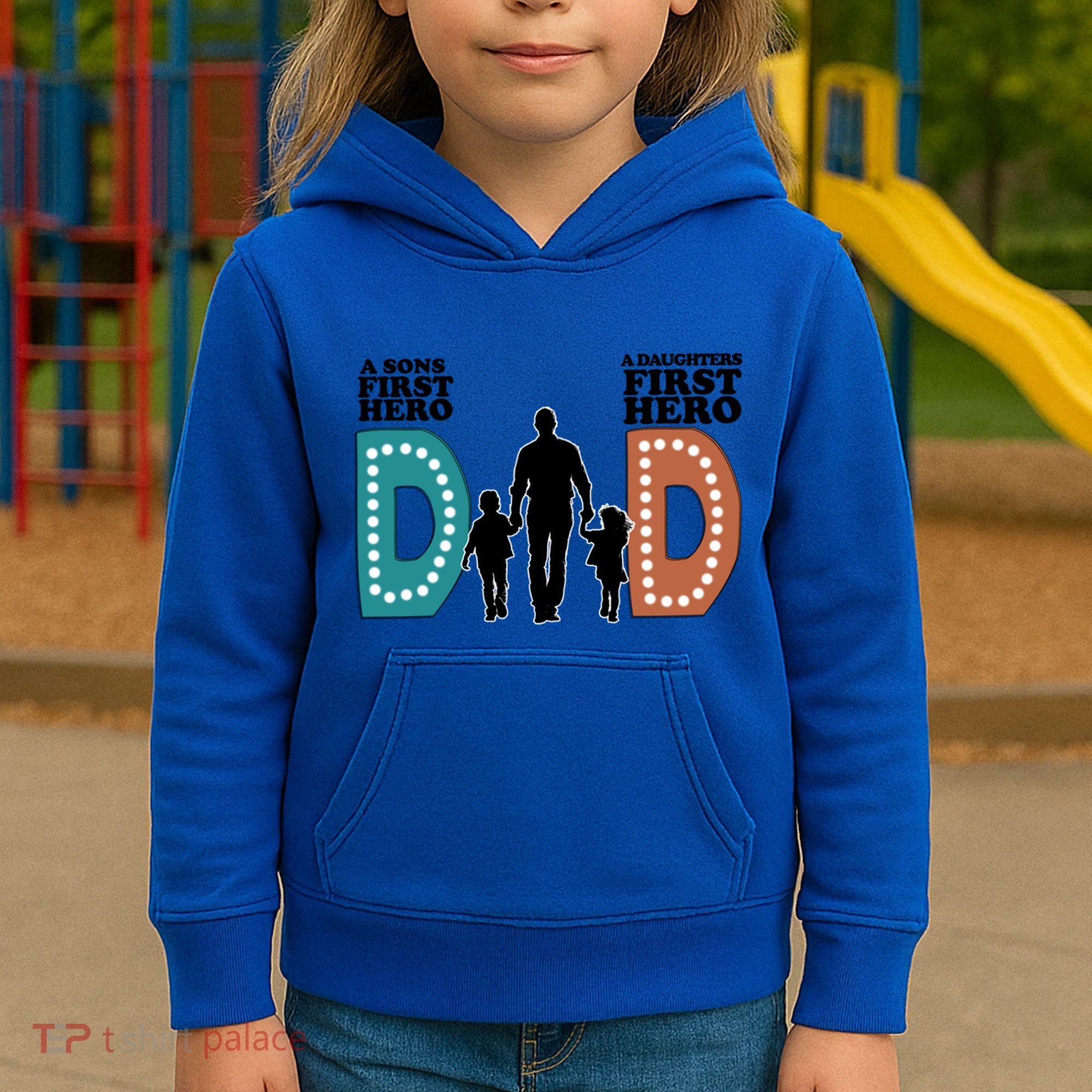 Dad The First Hero FatherS Day Gift Kids Hoodie