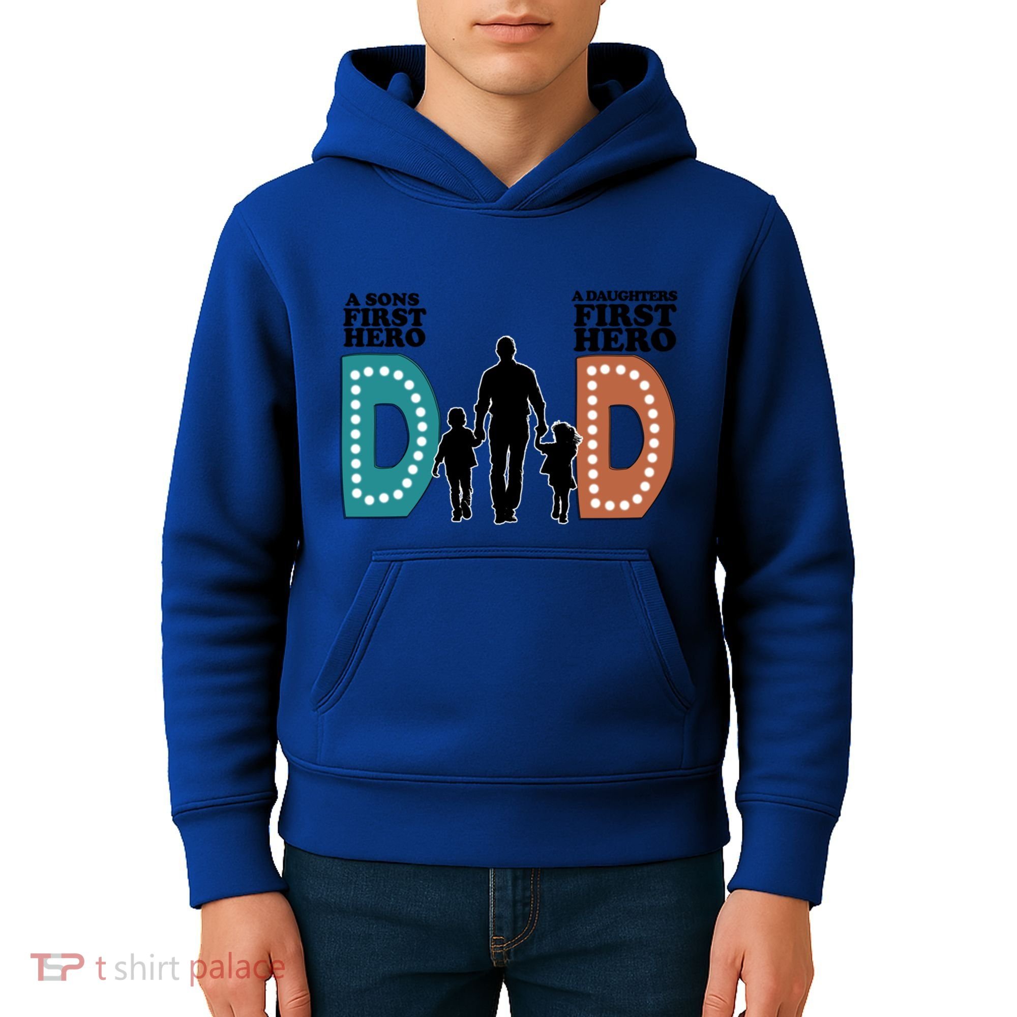 Dad The First Hero FatherS Day Gift Kids Hoodie