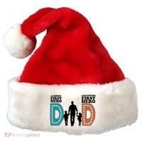 Dad The First Hero FatherS Day Gift Santa Hat thumb 0