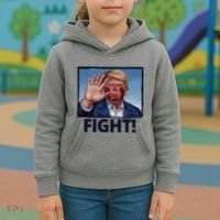 Donald Trump Fight! Rally Pro Trump Kids Hoodie thumb 3