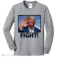 Donald Trump Fight! Rally Pro Trump Kids Long Sleeve Shirt thumb 0