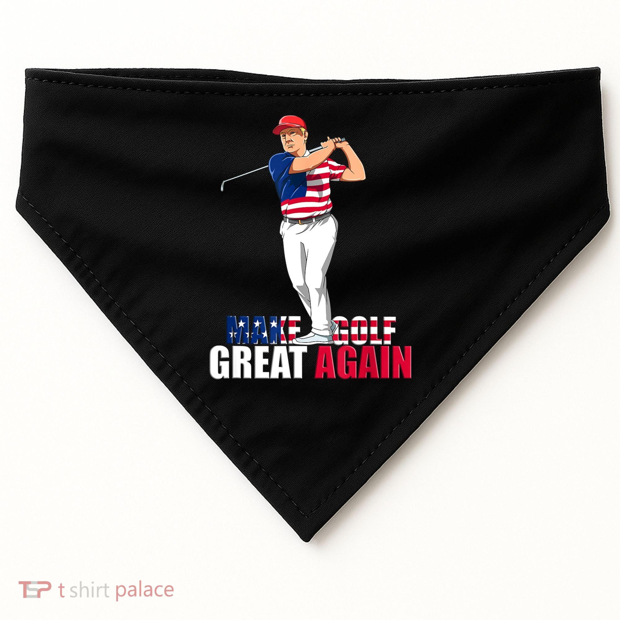 Donald Trump Funny Golf Gift USA-Made Doggie Bandana