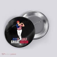 Donald Trump Funny Golf Gift Button thumb 0