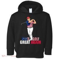 Donald Trump Funny Golf Gift Toddler Hoodie thumb 0