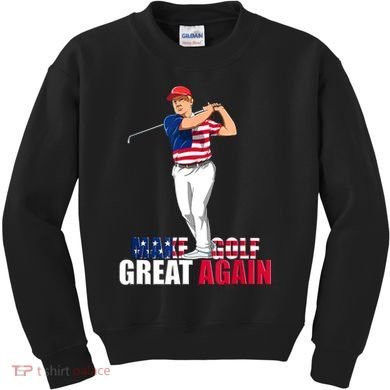 Donald Trump Funny Golf Gift Kids Sweatshirt