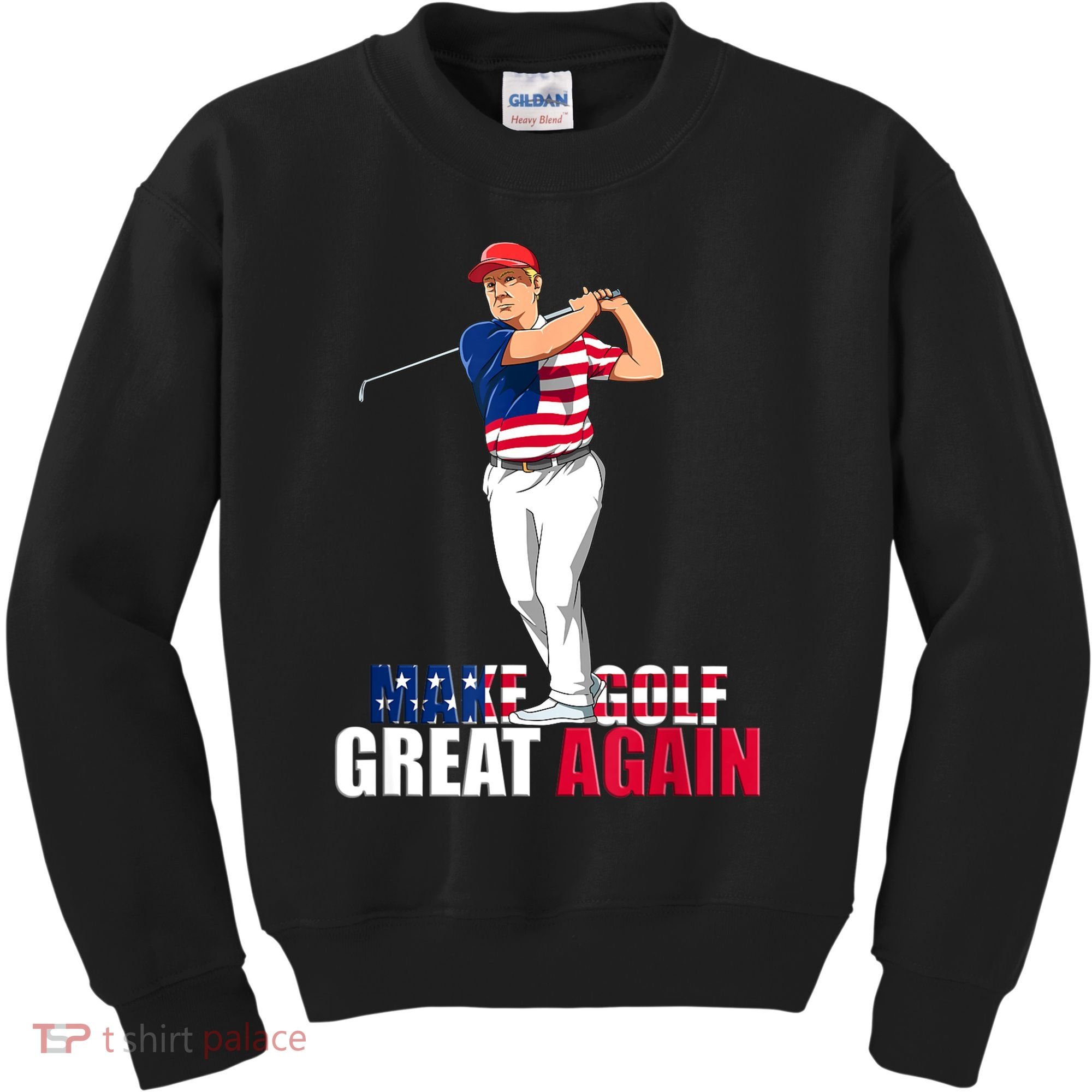 Donald Trump Funny Golf Gift Kids Sweatshirt