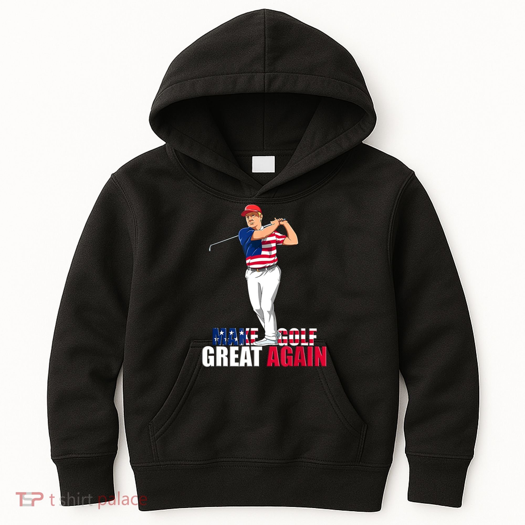 Donald Trump Funny Golf Gift Kids Hoodie