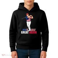 Donald Trump Funny Golf Gift Kids Hoodie thumb 4